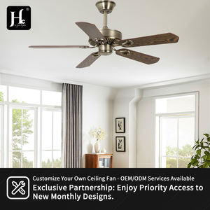 Ventilateur de plafond moderne avec 5 pales en contreplaqué, moteur DC silencieux à 6 vitesses, ventilateur de plafond pour salon et cour avec télécommande - Product Image 5