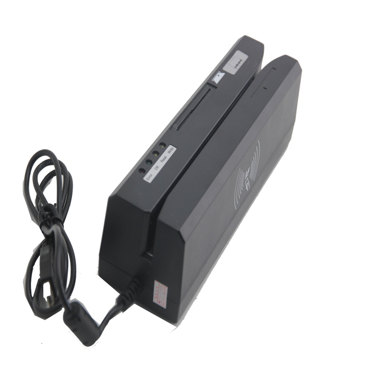 USB Menggesek 3 Trek Magnetic Stripe Card Reader Writer untuk Mesin Penjual Otomatis