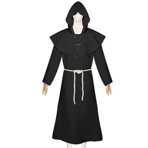 Disfraz de Monje Medieval con Capucha, Túnica de Sacerdote Renacentista, Traje de Mago para Halloween, Cosplay - Product Image 6