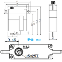 Moteur sans noyau à engrenages en acier torsionnel GDW DS190X 11,5 kg, servo RC pour avion à voilure fixe, construction métallique durable, pièces RC