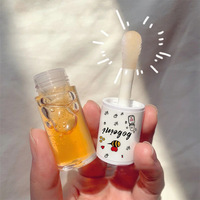 Huile repulpante pour les lèvres en gros, végane, longue durée, hydratante, essence de miel pour les lèvres, 3 saveurs