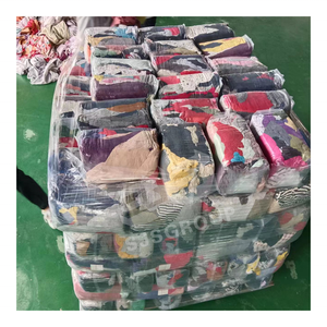 ترايبوز الصناعية ألوان داكنة مختلطة مطبوعة قطن تي شيرت الخرق القطن المعاد تدويره مسح الخرق التنظيف - Product Image 1