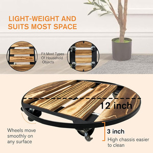 Ruedas para plantas Soporte para interiores y exteriores Soportes para plantas resistentes con ruedas Tary-Rolling Plant Caddy Cart Mover Roller Caster - Product Image 6