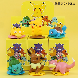 Scatola Misteriosa Anime Trendy con Personaggi Cartoon Carini Poke Mon Pika Charmander Gengar, Action Figure in PVC, Decorazioni per Auto e Torte, Regali - Product Image 4