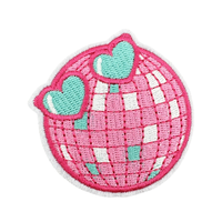 Nouveau Patch en feutre écologique PVC thermocollant pour broderie, motifs Couronne rose, Bouche, Bikini, Lunettes de soleil, Boule disco, Anneau de lèvre, pour vêtements, chapeaux