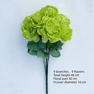 Fournitures de jardin en gros PT-P9004, buissons blancs, fleurs artificielles en soie de pivoine à toucher réel, grandes, pour la décoration - Product Image 2