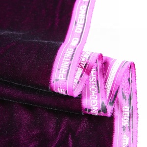 Tejido 100% poliéster marroquí mobra de terciopelo malva de tela de terciopelo para el vestido - Product Image 2