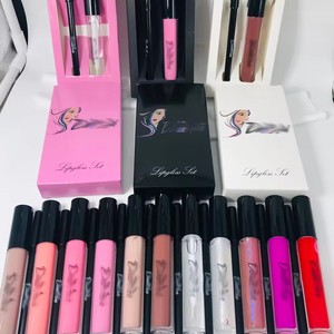 Grossiste Coffrets Cadeaux Maquillage Cosmétiques Naturels Gloss Lèvres Brillant Kit Crayon Contour des Lèvres Fournisseur Marque Privée Ensemble Gloss Liquide - Product Image 1