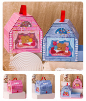 Boîte à tiroirs personnalisée imprimée en forme de maison 3D pour bonbons et chocolats, idéale pour la Journée des enfants