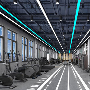 โคมไฟแขวนเพดานรูปทรงสี่เหลี่ยมผืนผ้า ไฟ LED RGB เชื่อมต่อได้ เหมาะสำหรับห้องออกกำลังกายและห้องเล่นเกม - Product Image 6