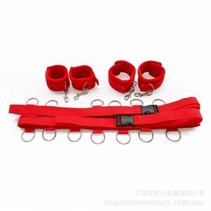 Nouvelles sangles de lit avec plusieurs boucles pour le bondage et le BDSM érotique, outils de retenue réglables pour les mains et les pieds. - Product Image 4