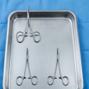 Forceps hémostatiques pour moustiques droits dentelés Halsted-forceps hémostatiques pour moustiques 12,5 cm 5'' Instrument chirurgical en acier inoxydable - Product Image 2