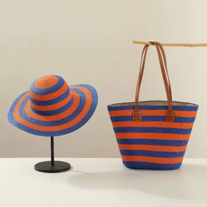 Wholesale Unisex Beach <b>Hat</b> and Paper <b>Bag</b> Set Summer Sun Protection Travel Casual Fashion Tote Shoulder <b>Bag</b> - Product Image 6