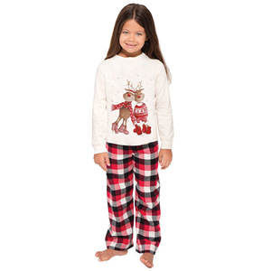 Envío Directo, Nueva Pijama 2024 con Estampado de Letras, Manga Larga, Pijama Navideña Familiar, Conjunto <span class=keywords><strong>para</strong></span> el Hogar, Impresión Bajo Demanda, Ropa de Estar por Casa - Product Image 4