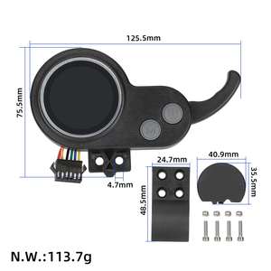 J&P Jipin Affichage de tableau de bord 6 broches 36V à 60V pour trottinette, Écran LCD pour trottinette électrique JP 36V 48V 60V, Compteur universel pour trottinette 36V-60V - Product Image 2