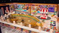 Aire de jeux intérieure multi-activités pour enfants de 1500 mètres carrés, structures de jeux souples pour enfants avec piscine à balles, toboggans, trampoline