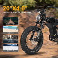 Vélo électrique style cyclomoteur avec pneus larges pour adolescents, tout-terrain, 750W, 28 mph, rapide, 48V, en stock dans l'entrepôt américain