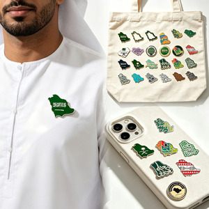 Autocollant en métal plaqué or en forme de carte de l'Arabie Saoudite avec drapeau et palmier pour la Fête nationale KSA, idéal pour télé<span class=keywords><strong>phone</strong></span> - Product Image 4