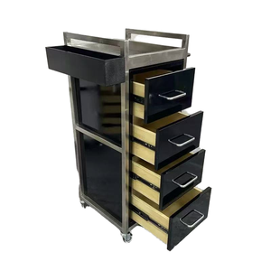 Armoire à outils de coiffeur en acier inoxydable stockage de salon de coiffure chariot à outils de repassage spécial chariot de salon - Product Image 1