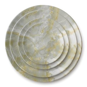 Juego de platos modernos para cena, 6 vajillas de porcelana <span class=keywords><strong>fina</strong></span>, tazones y platos de melamina - Product Image 3