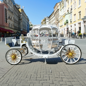 Nuevo Carroza de Caballos Grande Eléctrico para Decoración de Bodas, Estilo Princesa Cenicienta Blanca - Product Image 1