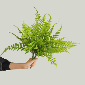 Hojas, tallos y ramas de helecho artificial, plantas tropicales, arbustos, decoración para jardín, oficina, balcón y hogar - Product Image 2