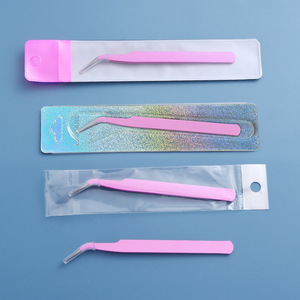 Pince à cils Autonomy 123 mm à tête droite en acier inoxydable coloré pour l'extension et le greffage des cils, usage professionnel - Product Image 4