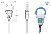 Transformateur de courant flexible AC à bobine Rogowski souple, sortie 1A 5A 4-20mA 0-5V 0-10V 0-333mV, mesure du courant RS485