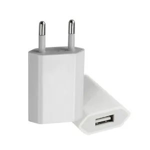 Cargador USB de 5W para iPhone, adaptador de viaje con Cable de carga para UE, EE. UU., Reino Unido, 5V, 1A