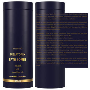 Nouveau Design Peau Sèche Nourrissant Sommeil Bien Bain Moussant Mélatonine Bombes de Bain à la Lavande et à la Camomille - Product Image 2