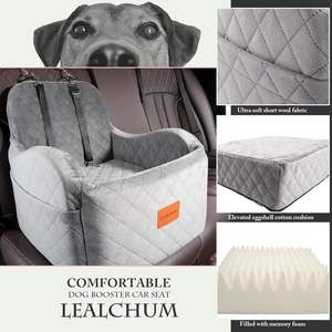 Fabricante China <span class=keywords><strong>Dog</strong></span> Booster Car Seat para Small/Medium <span class=keywords><strong>Dog</strong></span> Memory Foam Elevada Almofada Destacável e Lavável Trelas De Segurança - Product Image 5