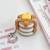 Jouets sensoriels à presser imprimés en 3D sur le thème de la pâtisserie MG - Porte-clés sensoriels crêpe, pudding et biscuit