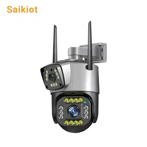 Saikiot V380 Pro 4G Câmera 4MP 8MP 10X Zoom Home CCTV Segurança Lente Dupla 4K WIFI Câmera V380 impermeável ao ar livre Câmera de Lente Dupla