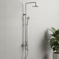 Vente chaude haut de gamme salle de bain douche murale en acier inoxydable 304 ensemble de douche noir