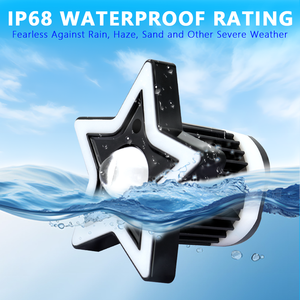 Nouveaux phares de moto en forme d'étoile LED, design moderne, multicolores, halo-ring, étanches, yeux d'ange, feux antibrouillard auxiliaires, voiture, camion, VTT - Product Image 5