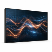 Mur vidéo LCD industriel 65 pouces avec cadre de 0,88 mm, affichage 24/7, compatible CMS tiers pour la surveillance de l'alimentation électrique, utilisation en intérieur