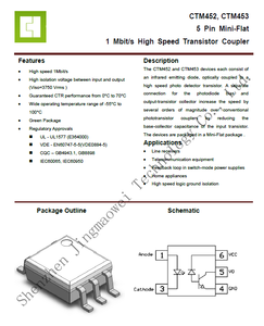 Linh kiện điện tử ctm453 (<span class=keywords><strong>T1</strong></span>) 5pin mini-Flat <span class=keywords><strong>1</strong></span> Mbit/S tốc độ cao Transistor Coupler Gốc Sản phẩm chính hãng từ jingmaowei - Product Image 2