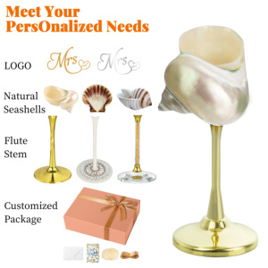 <span class=keywords><strong>Verres</strong></span> à vin en coquillages naturels soufflés à la main, style bohème, cadeau <span class=keywords><strong>de</strong></span> mariage, décoration <span class=keywords><strong>de</strong></span> la maison, porte-bougie - Product Image 2