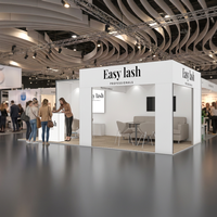 Stand d'exposition modulaire portable 10x20 en tissu silicone, système en aluminium, installation facile pour salon professionnel