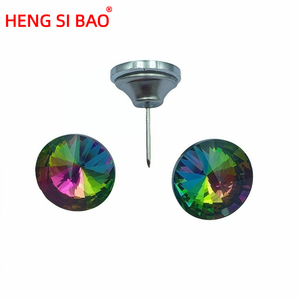Boutons décoratifs en cristal pour canapé, tête de lit, en verre, durables, réutilisables, réglables, amovibles, avec clous, vente en gros - Product Image 5