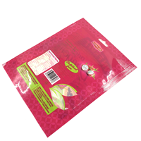 Sacs en Mylar imprimés sur mesure, scellés sur 3 côtés, résistants à l'humidité, avec trou de suspension et encoche de déchirement, pour l'emballage de mangues séchées, de fruits secs et de snacks.