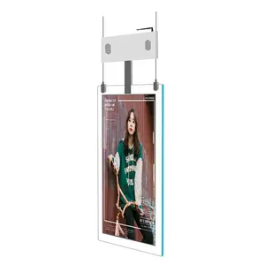 43 Zoll transparent hängende doppelseitige Digital Signage Werbe bildschirm LCD-Display