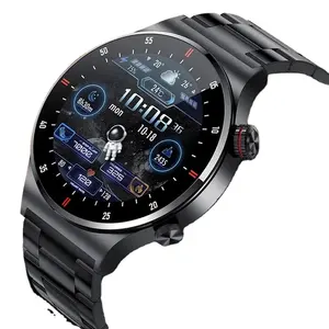 2024 새로운 스포츠 트래커 웨어러블 장치 QW33 스마트 시계 남성 풀 터치 스크린 BT 통화 Smartwatch 심박수 모니터