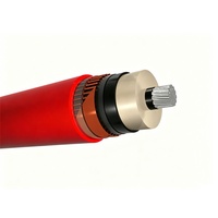 Câble d'alimentation moyenne tension 7,6/13,2 kV 1x185 mm² en aluminium isolé XLPE avec gaine PVC, blindage en aluminium 16 mm AWA et gaine LSZH blindée