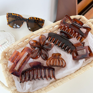 Juego de Pinzas para el Cabello con Diseño de Concha de Tortuga para Mujer, Pinzas Vintage de Mármol Marrón, Pinzas de Diferentes Formas, Accesorios para el Cabello al por Mayor - Product Image 2