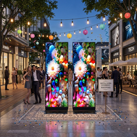 Écran LED Commercial P1.86 P2.5 GOB – Panneau Numérique Étanche à Double Armoire au Sol et Installation sur Poteau pour les Marchés Américain et Européen
