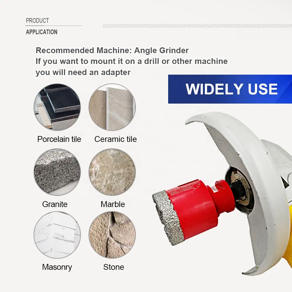 Vacuum Brazed Hole saw Diamond Core Drill Bits Hole Cutter for Porcelain Ceramic Tile Marble Brick