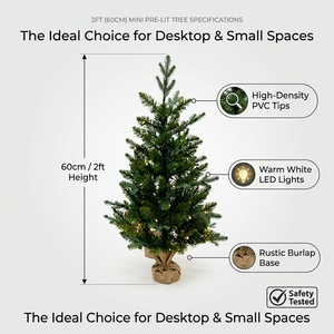 Árbol de Navidad Artificial Grande de Abeto Canadiense Preiluminado de 4 pies de National Tree Company, 100 Luces Transparentes, 230 Puntas, Incluye Soporte - Product Image 3