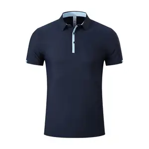 Kaus Polo pria Logo bordir kustom katun kualitas terbaik pakaian olahraga merek kasual Polos Atasan Pria Mode rumah