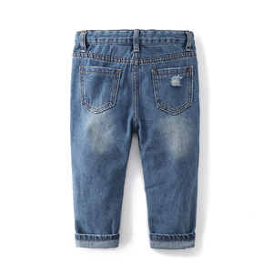 Pantalones Vaqueros de Mezclilla para Bebés, Diseño Europeo, Estilo Desgastado, Unisex, Primavera-Otoño, Nuevos Jeans de Algodón para Niñas y Niños - Product Image 2